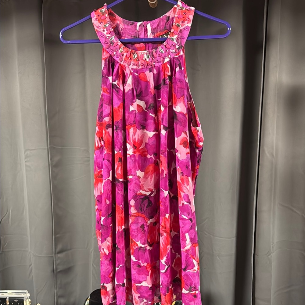 Pink Halter Sundress for Wedding Guest